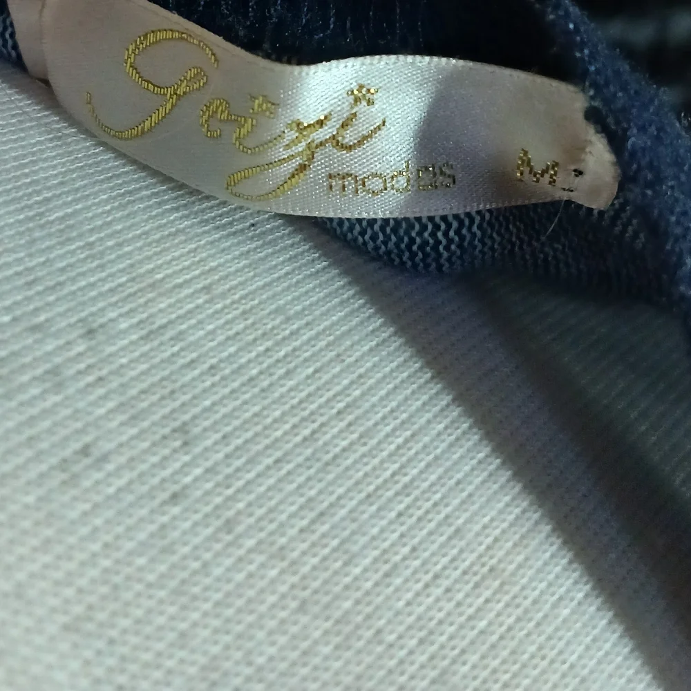 Floral Print Women's A Line Navy Midi Dress Sz Med Large - Picture 7 of 7